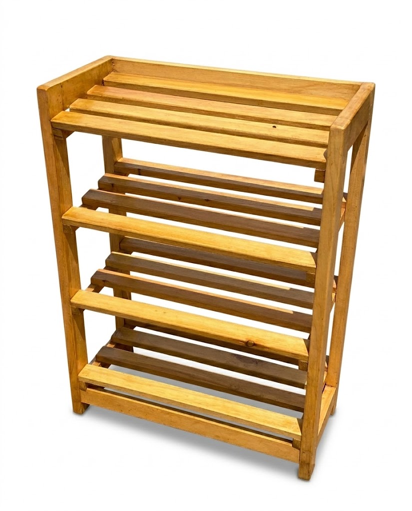 Shirika Shoe Rack — handcrafted African furniture by High point in Kenya