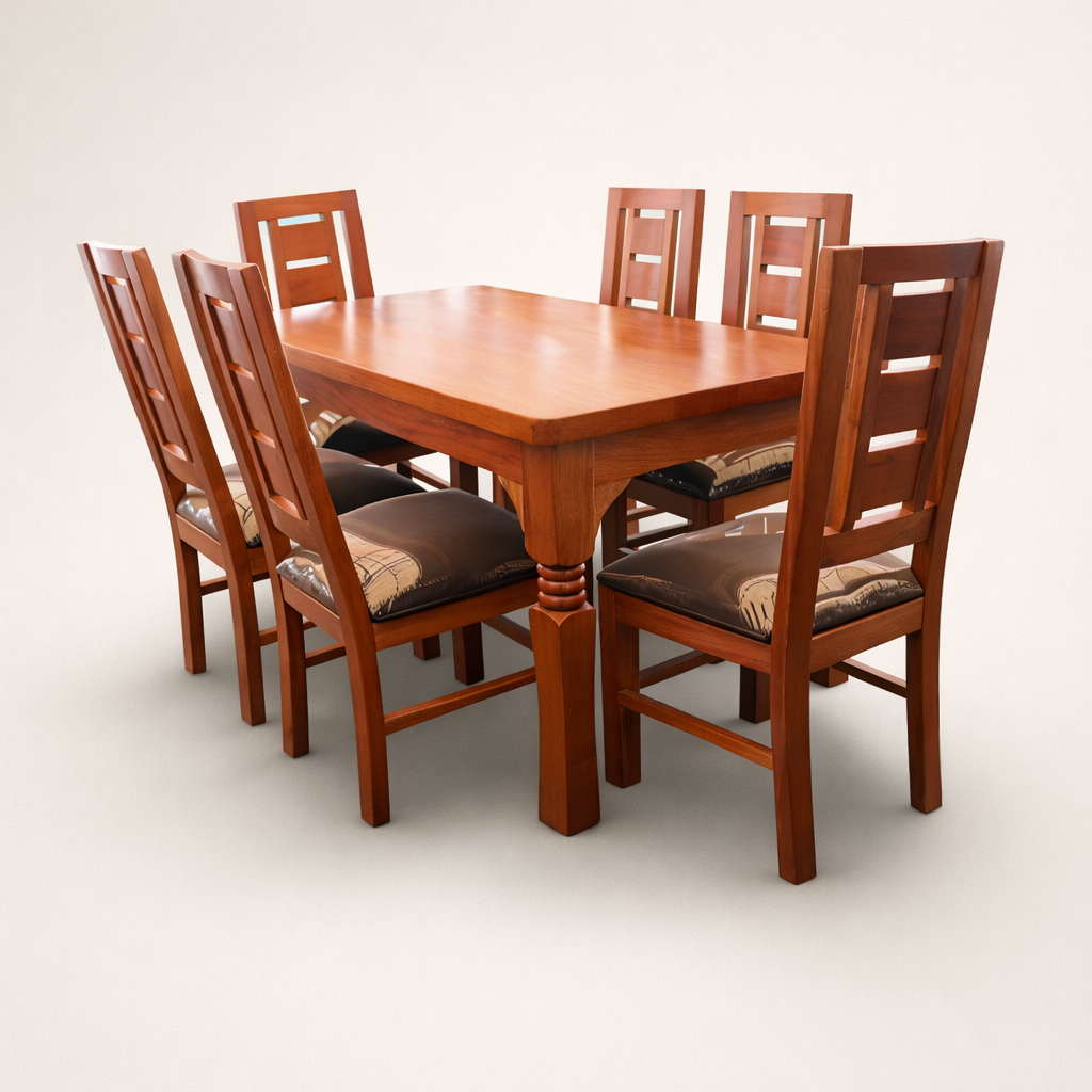 Jua Mahogany Dining Table — handcrafted African furniture by Promising furniture world  in Kenya