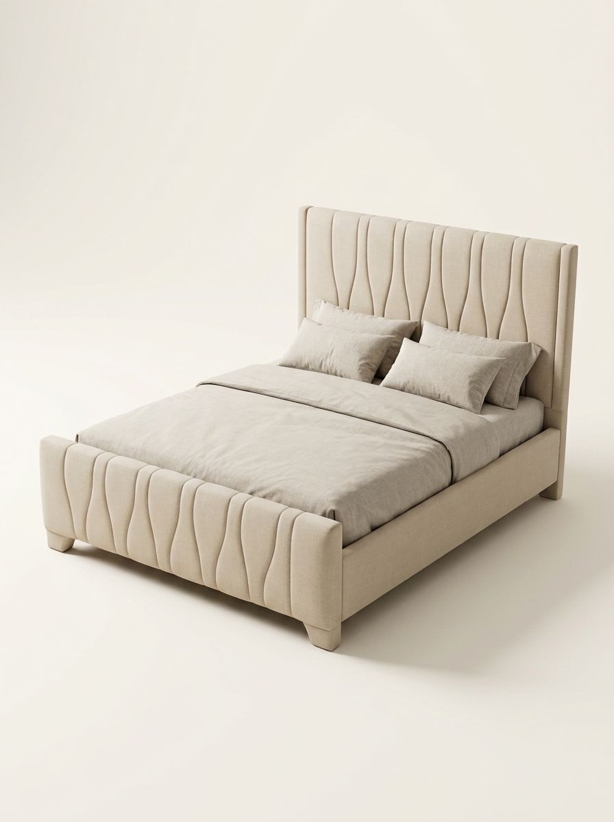 Kilifi Upholstered Bed — handcrafted African furniture by Sarah furniture  in Kenya (view 3)