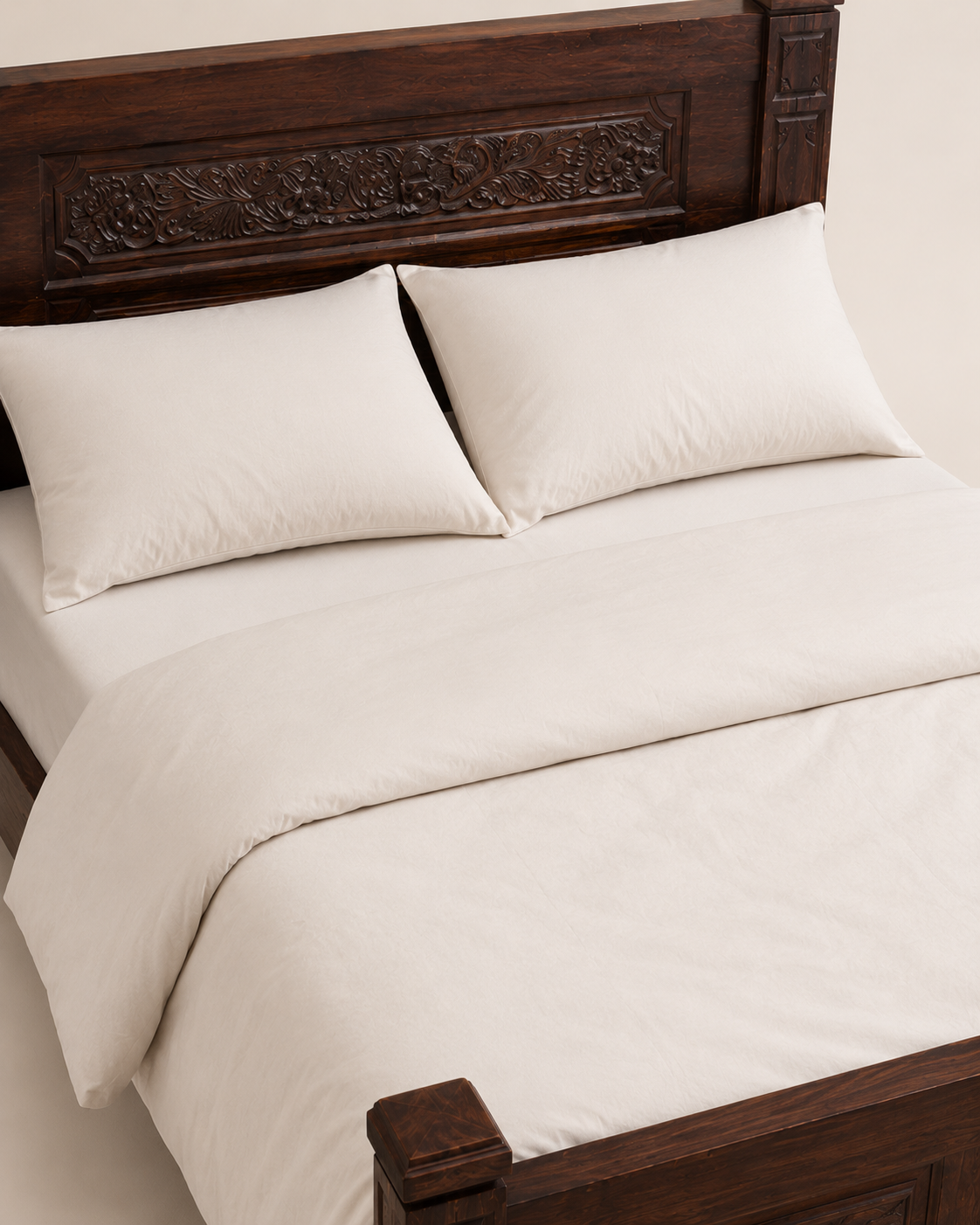 Caeiro Mahogany Bed Frame — handcrafted African furniture by Woodfolks  in Kenya (view 3)