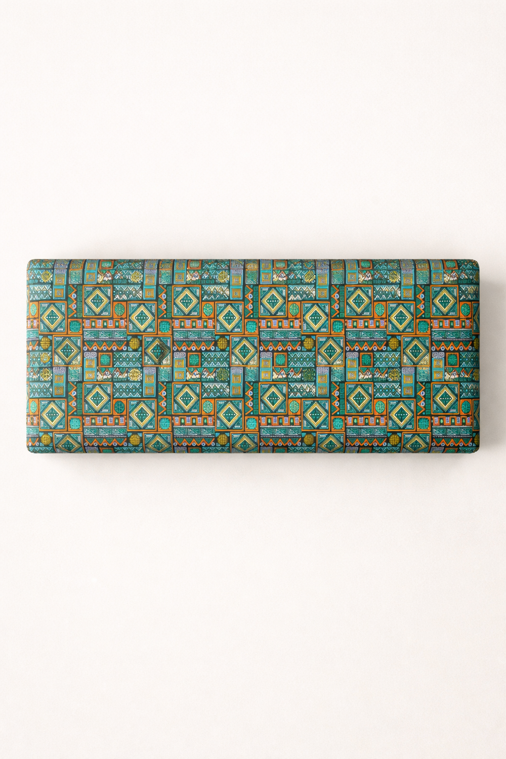 Mbingu Poof Bench, Upholstered — handcrafted African furniture by Cobs Furniture and metal works in Kenya (view 2)