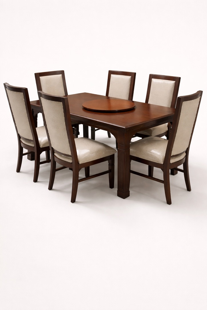 Jua Cypress Dining Set — handcrafted African furniture by Mwangaza Furniture  in Kenya