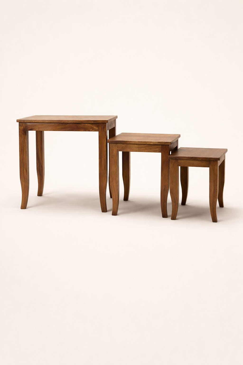 Jua Meru Oak Nest of Stools — handcrafted African furniture by Rodis and woods land furnitures  in Kenya (view 2)