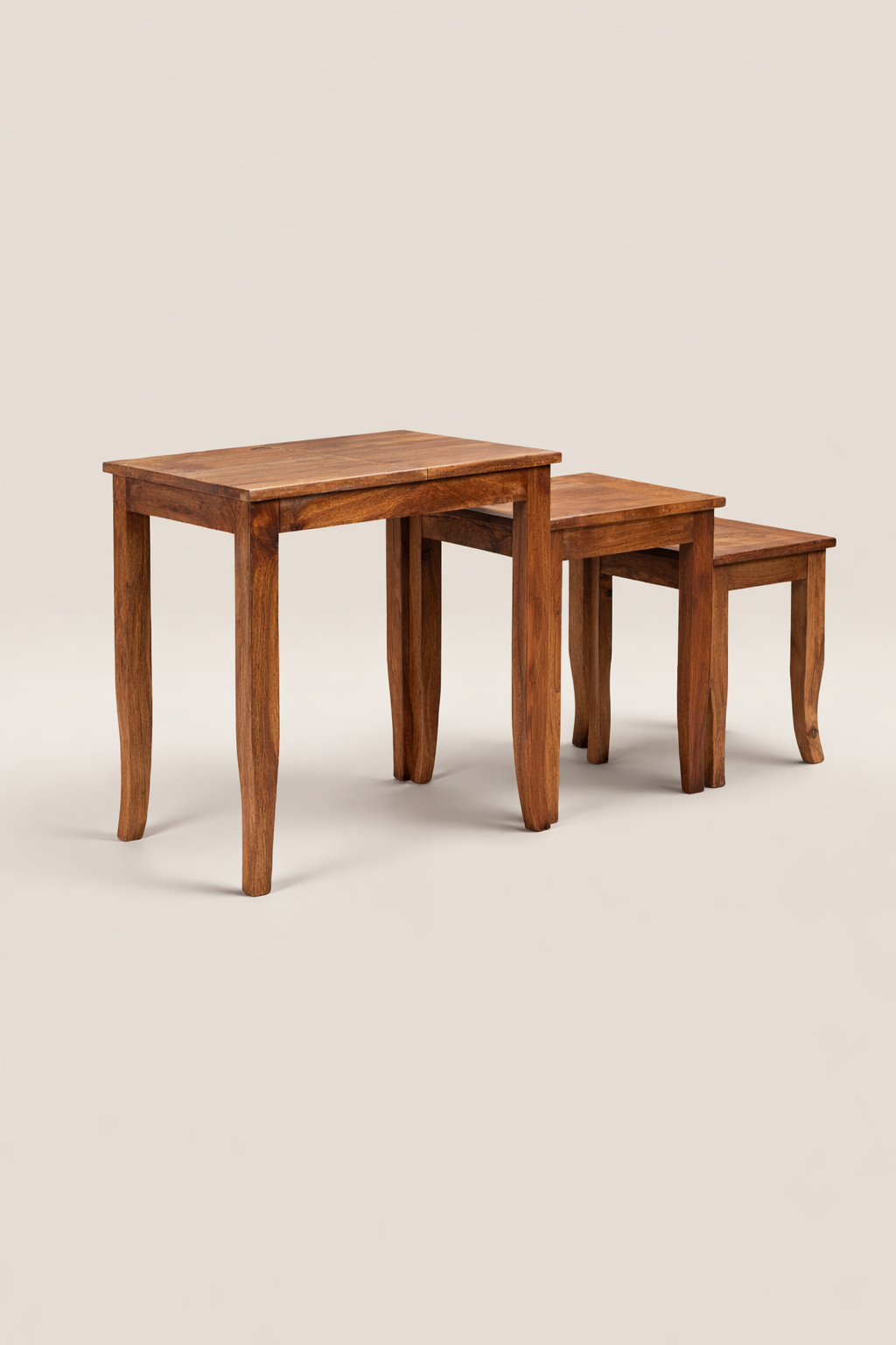 Jua Meru Oak Nest of Stools — handcrafted African furniture by Rodis and woods land furnitures  in Kenya (view 3)