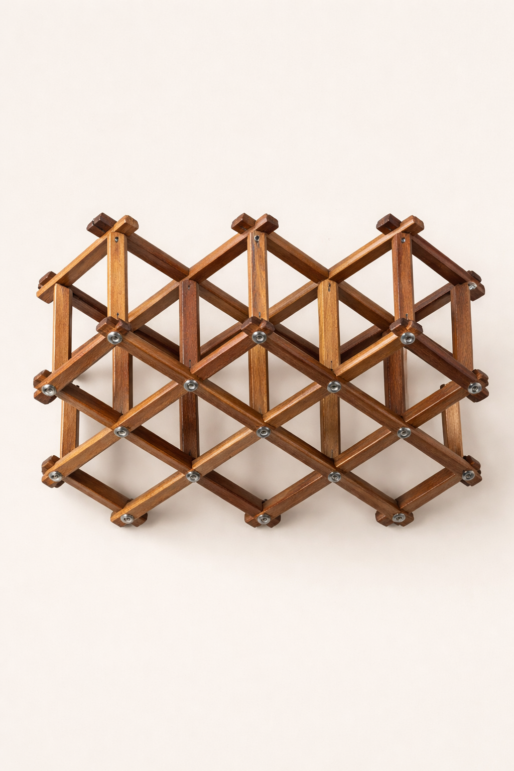 Cheche Mbili Wooden Wine Rack — handcrafted African furniture by Mike Paul Studio in Kenya (view 2)