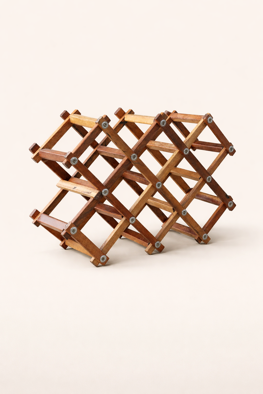 Cheche Mbili Wooden Wine Rack — handcrafted African furniture by Mike Paul Studio in Kenya (view 3)