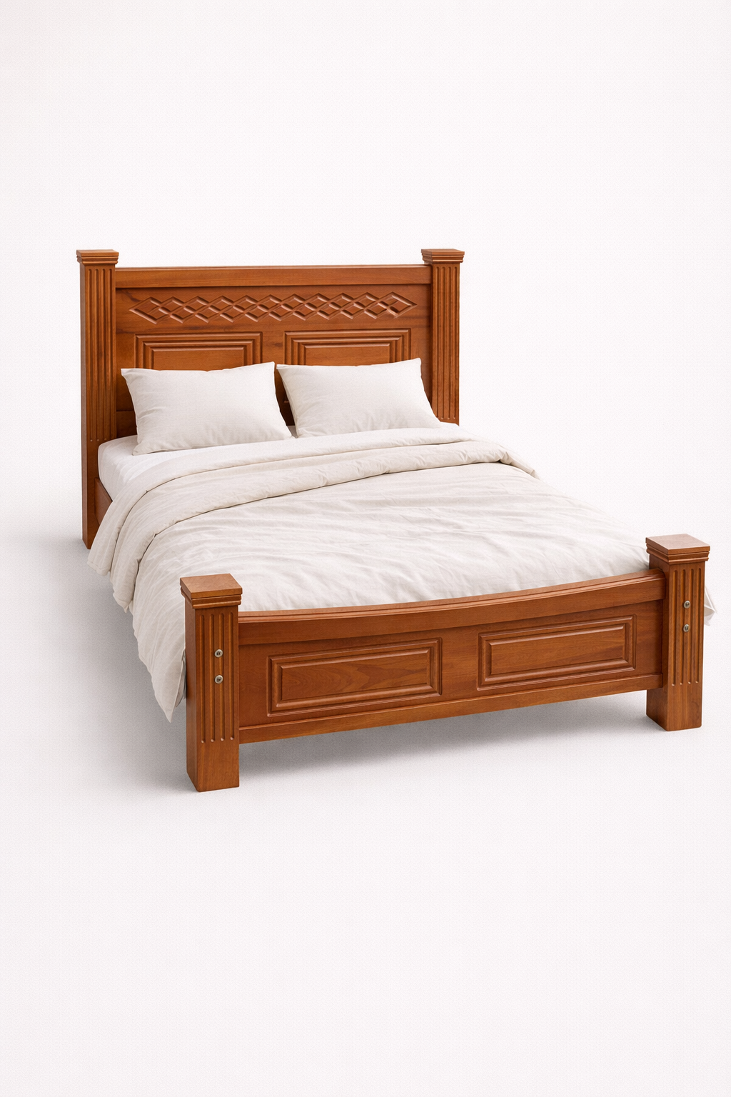 Ziwani Mahogany Bed 4 by 6 — handcrafted African furniture by Kenyatta furniture in Kenya