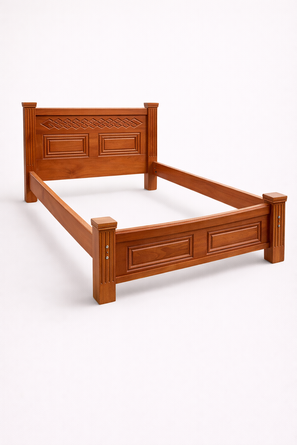 Ziwani Mahogany Bed 4 by 6 — handcrafted African furniture by Kenyatta furniture in Kenya (view 2)