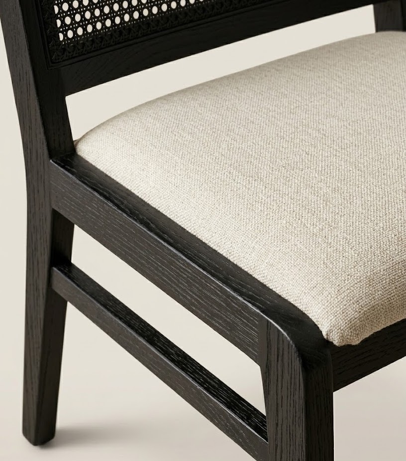Aasa Cane Dining Chair — handcrafted African furniture by Ekram furniture in Kenya (view 3)
