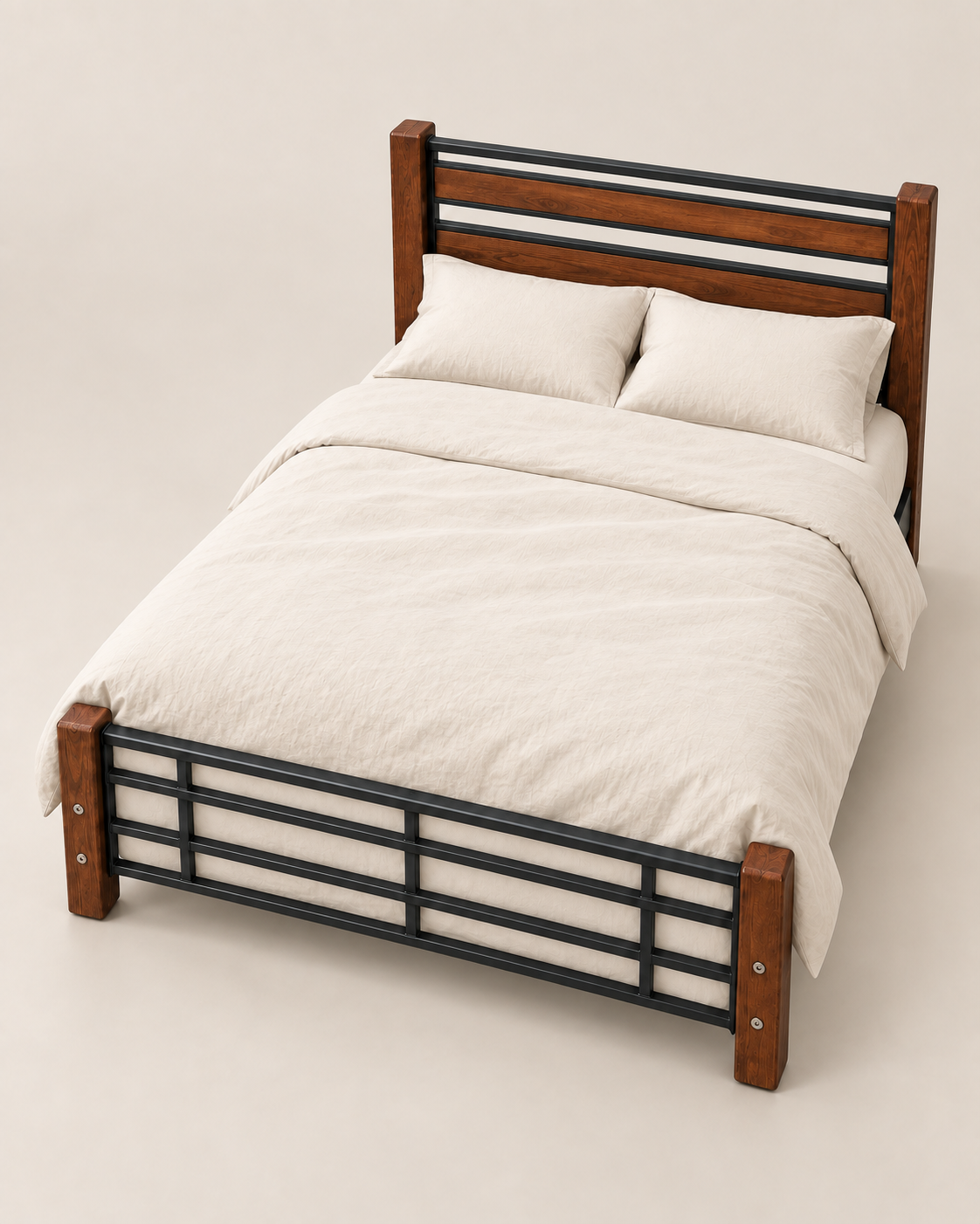 5by6 Slatted Bed Frame Double Bed — handcrafted African furniture by Bency furniture  in Kenya (view 3)