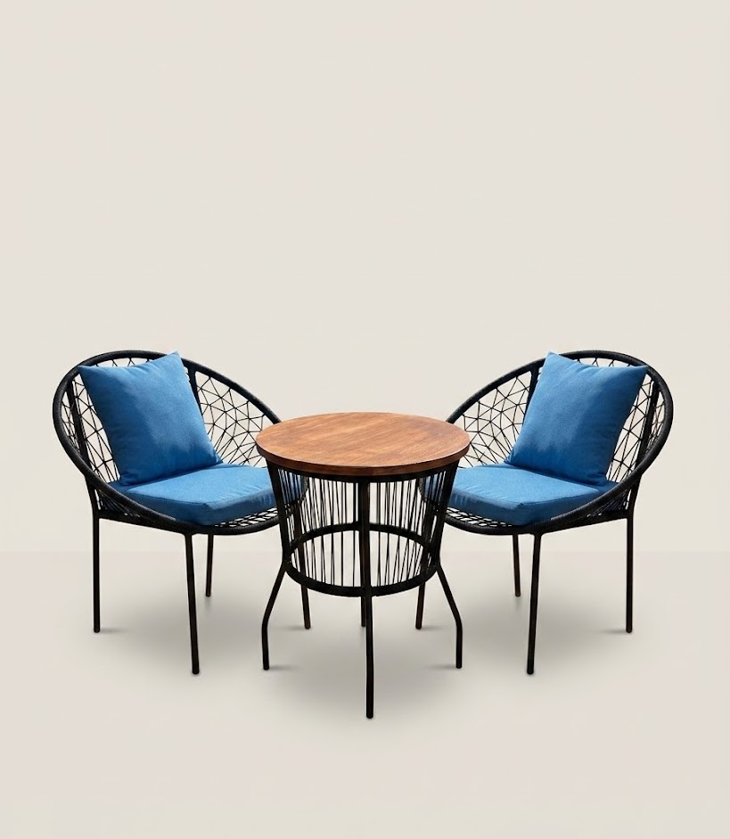 Dau Balcony Bistro Set — handcrafted African outdoor by Miche Miche in Kenya