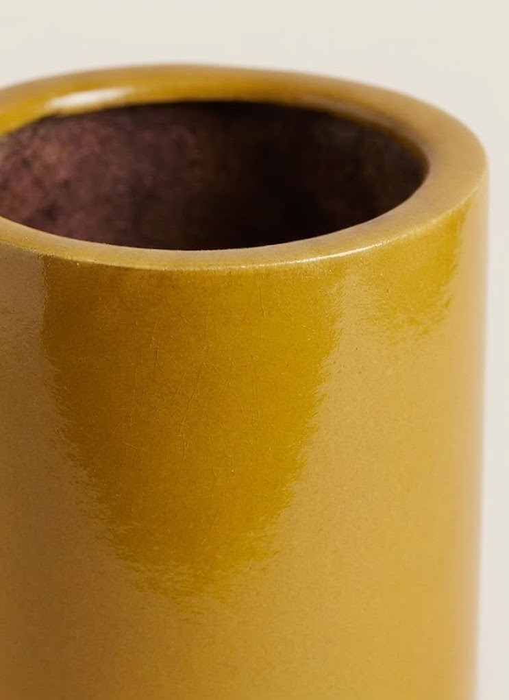Ndovu Cylinder Lisha Planter — handcrafted African outdoor by John fiberglasspots in Kenya (view 3)