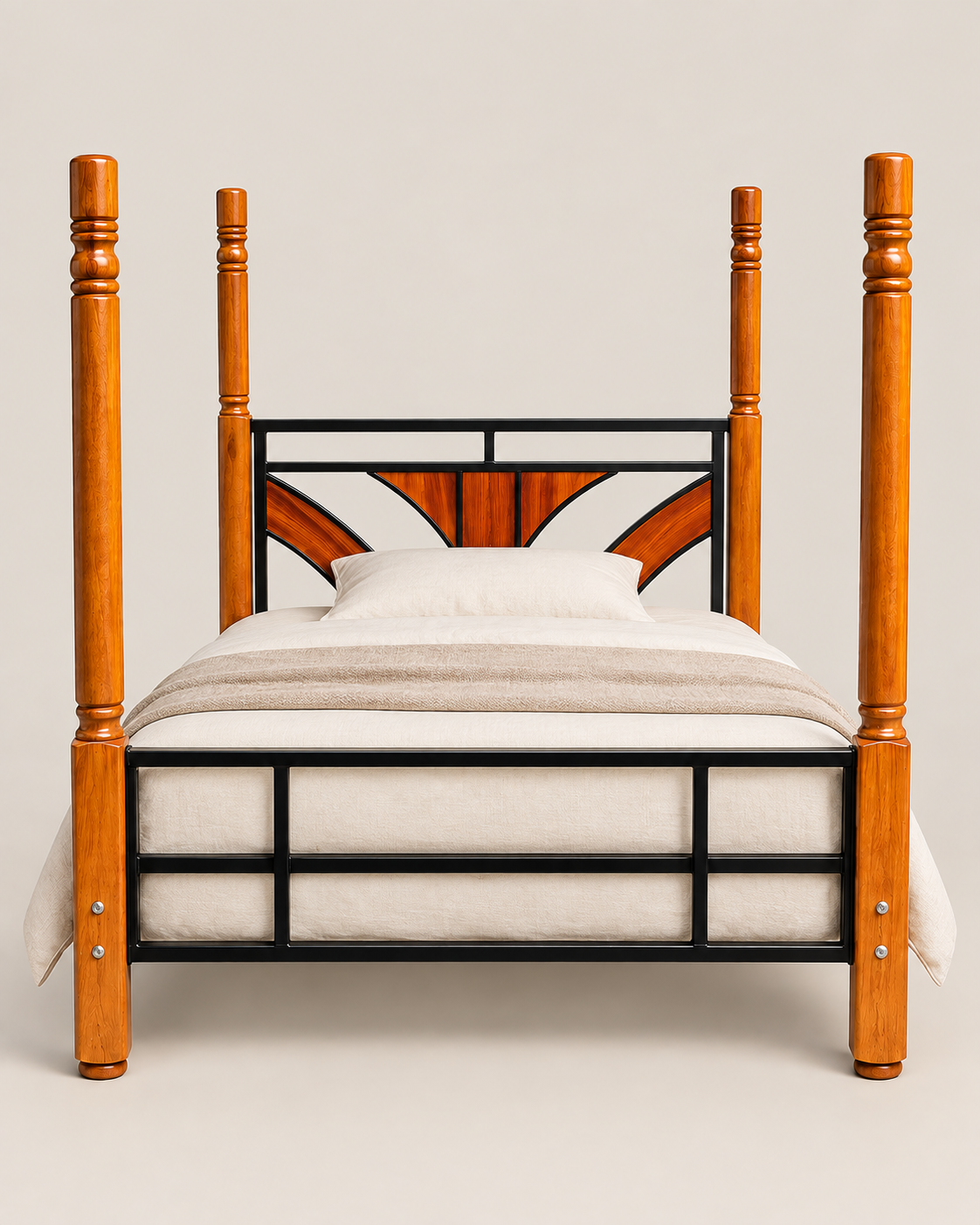 5 by 6 Four-Poster Bed — handcrafted African furniture by Dezna enterprise in Kenya (view 3)