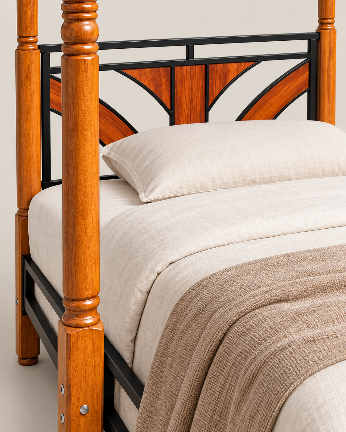 5 by 6 Four-Poster Bed — handcrafted African furniture by Dezna enterprise in Kenya (view 5)