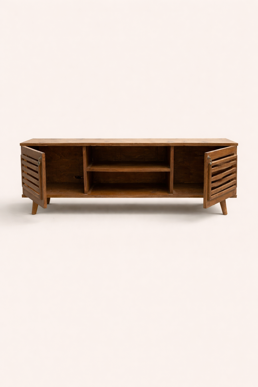 Kikwetu Slatted TV Stand — handcrafted African furniture by New mt sabyinyo in Kenya (view 2)