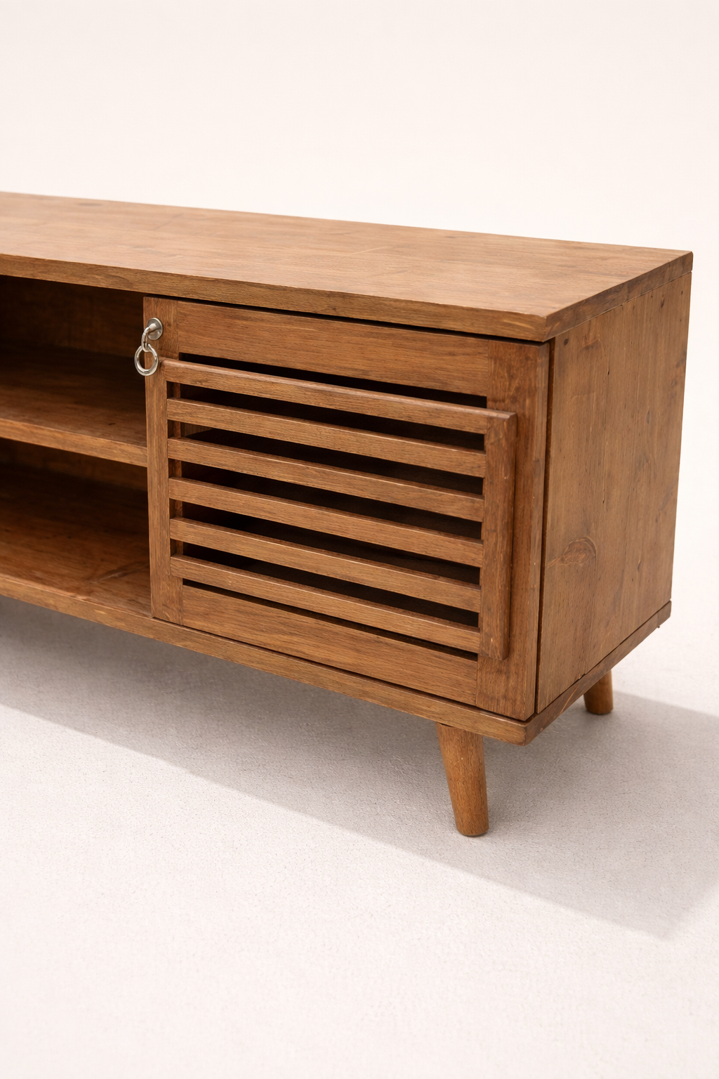 Kikwetu Slatted TV Stand — handcrafted African furniture by New mt sabyinyo in Kenya (view 4)