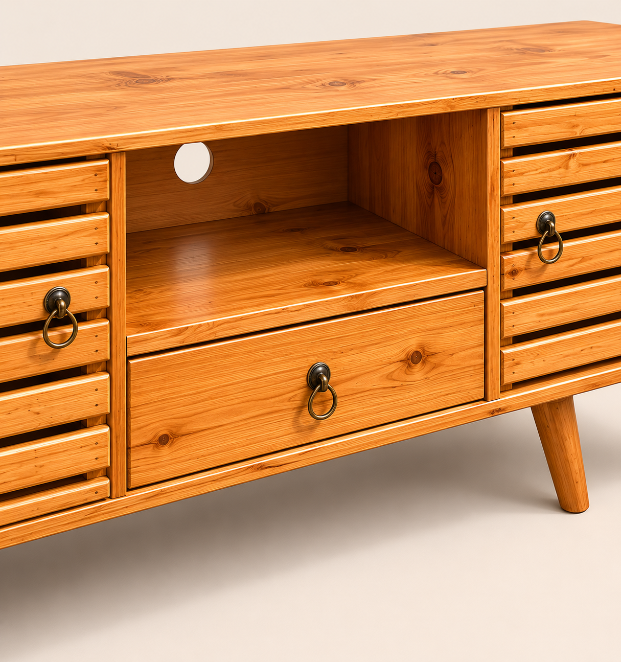 Jishibe Media Console — handcrafted African furniture by Koyo furniture in Kenya (view 3)