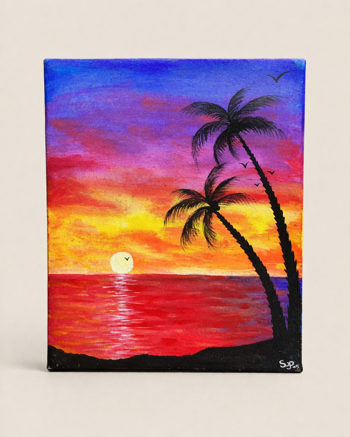 Sunset paint Marini Canvas — handcrafted African furniture by FashonistarGallery in Kenya