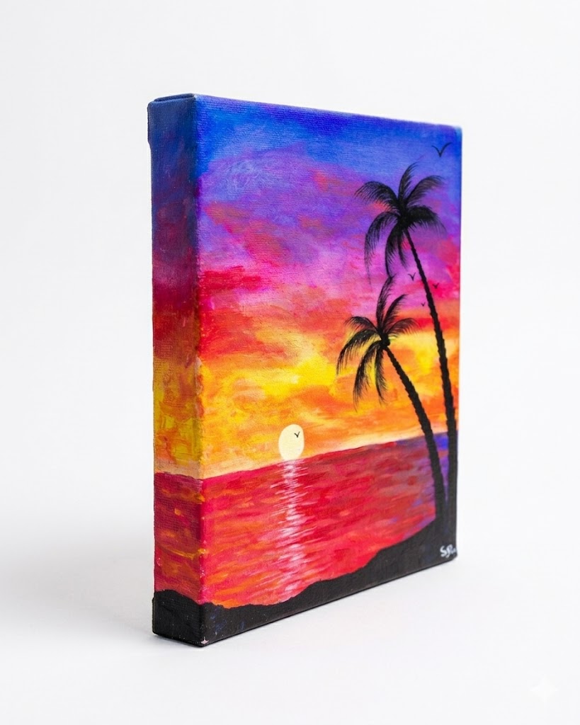Sunset paint Marini Canvas — handcrafted African furniture by FashonistarGallery in Kenya (view 2)
