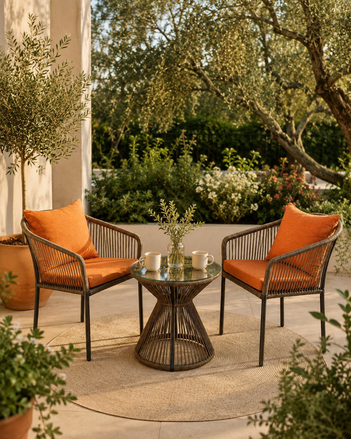 Nyota Patio Set — handcrafted African outdoor by Rachael furniture  in Kenya