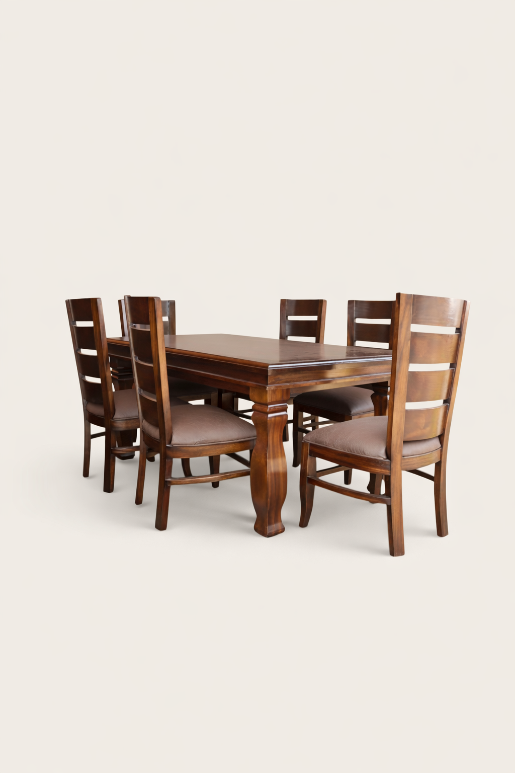 Java Mahogany Dining Set — handcrafted African furniture by Promising furniture world  in Kenya