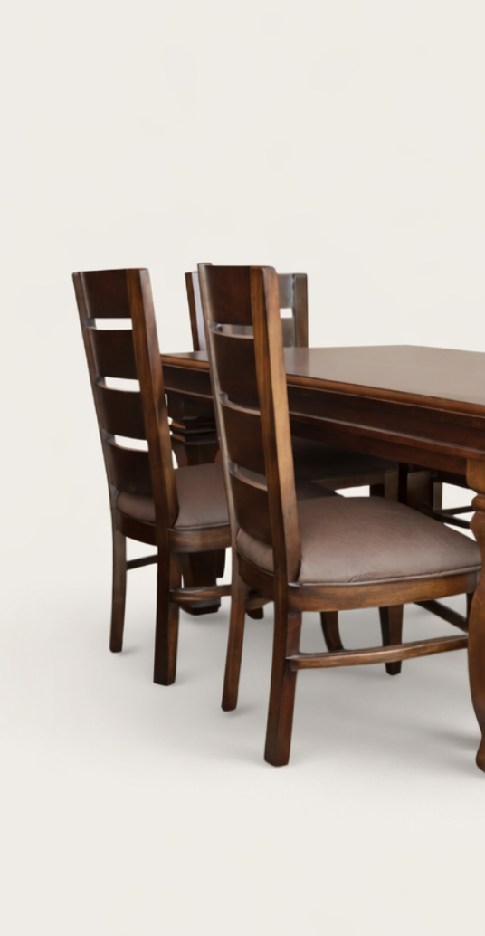 Java Mahogany Dining Set — handcrafted African furniture by Promising furniture world  in Kenya (view 2)