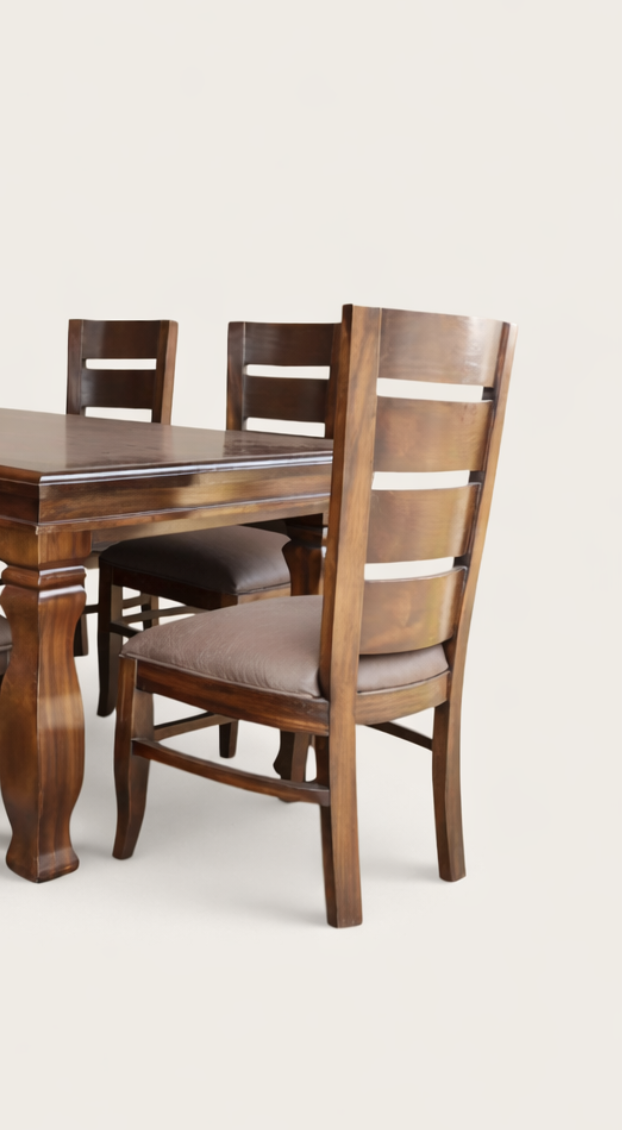 Java Mahogany Dining Set — handcrafted African furniture by Promising furniture world  in Kenya (view 3)