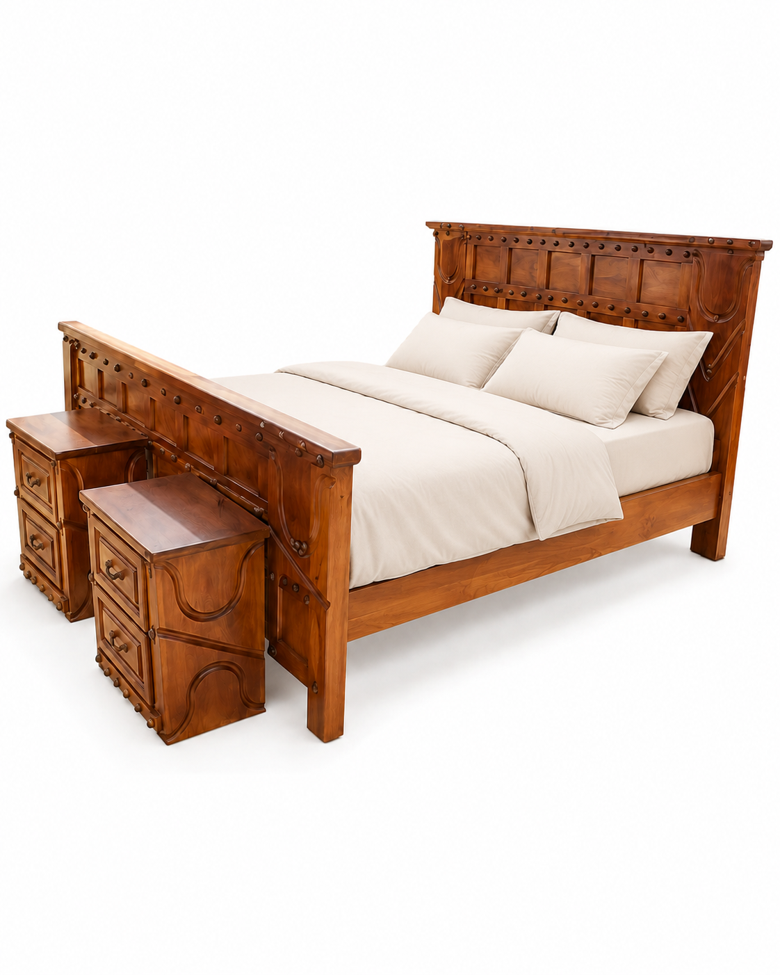 6 by 6 Platform Bed — handcrafted African furniture by Vejo furniture  in Kenya