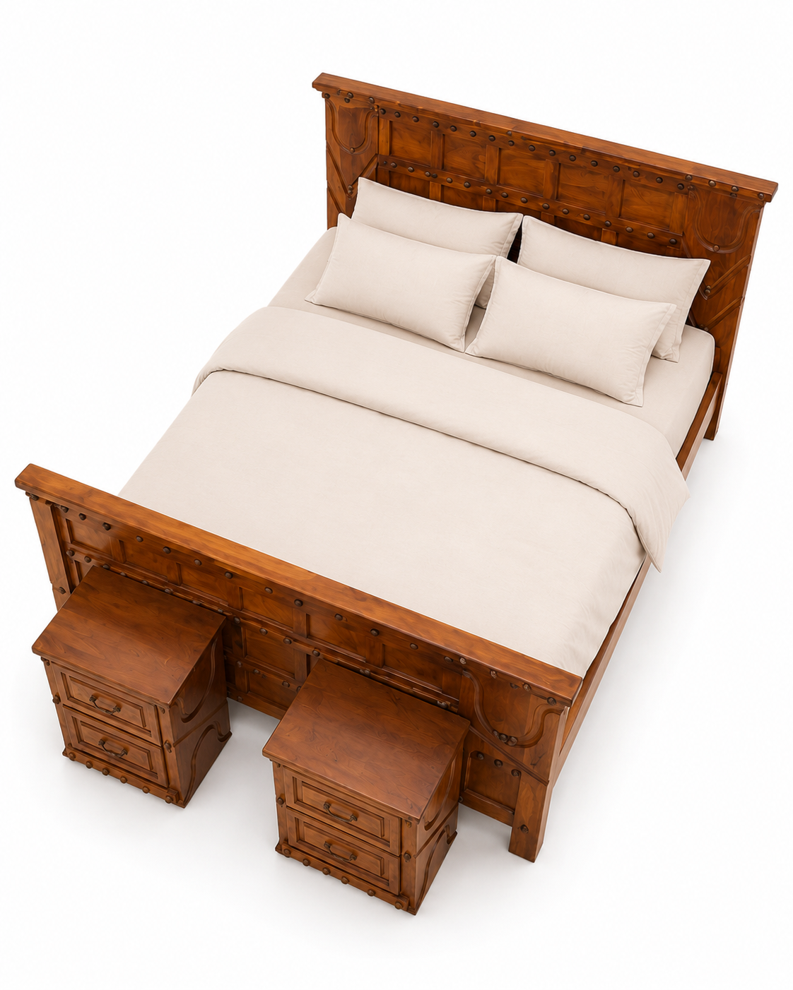 6 by 6 Platform Bed — handcrafted African furniture by Vejo furniture  in Kenya (view 2)