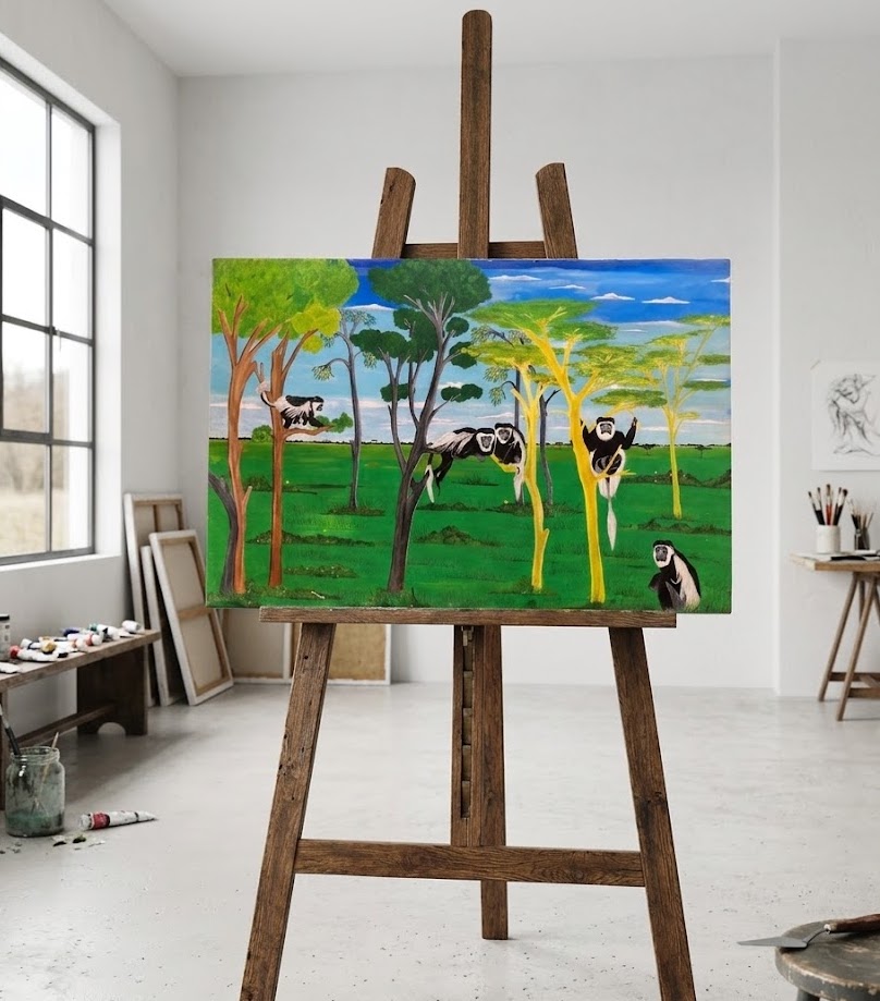 The Columbus Monkey: Msitu Serene Canvas — handcrafted African furniture by FashonistarGallery in Kenya