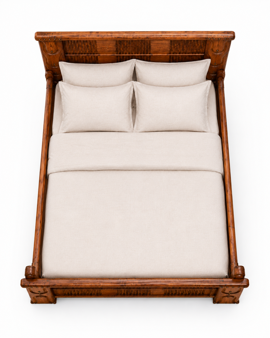 5 by 6 Jabari Bed Frame: Msasa Canopy — handcrafted African furniture by Vejo furniture  in Kenya (view 2)