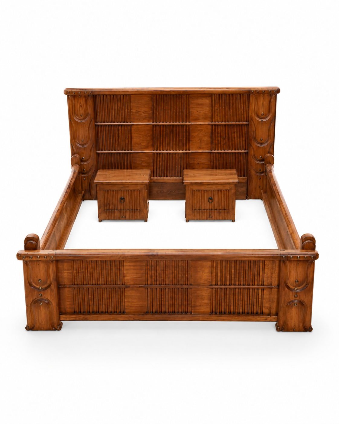 5 by 6 Jabari Bed Frame: Msasa Canopy — handcrafted African furniture by Vejo furniture  in Kenya (view 3)