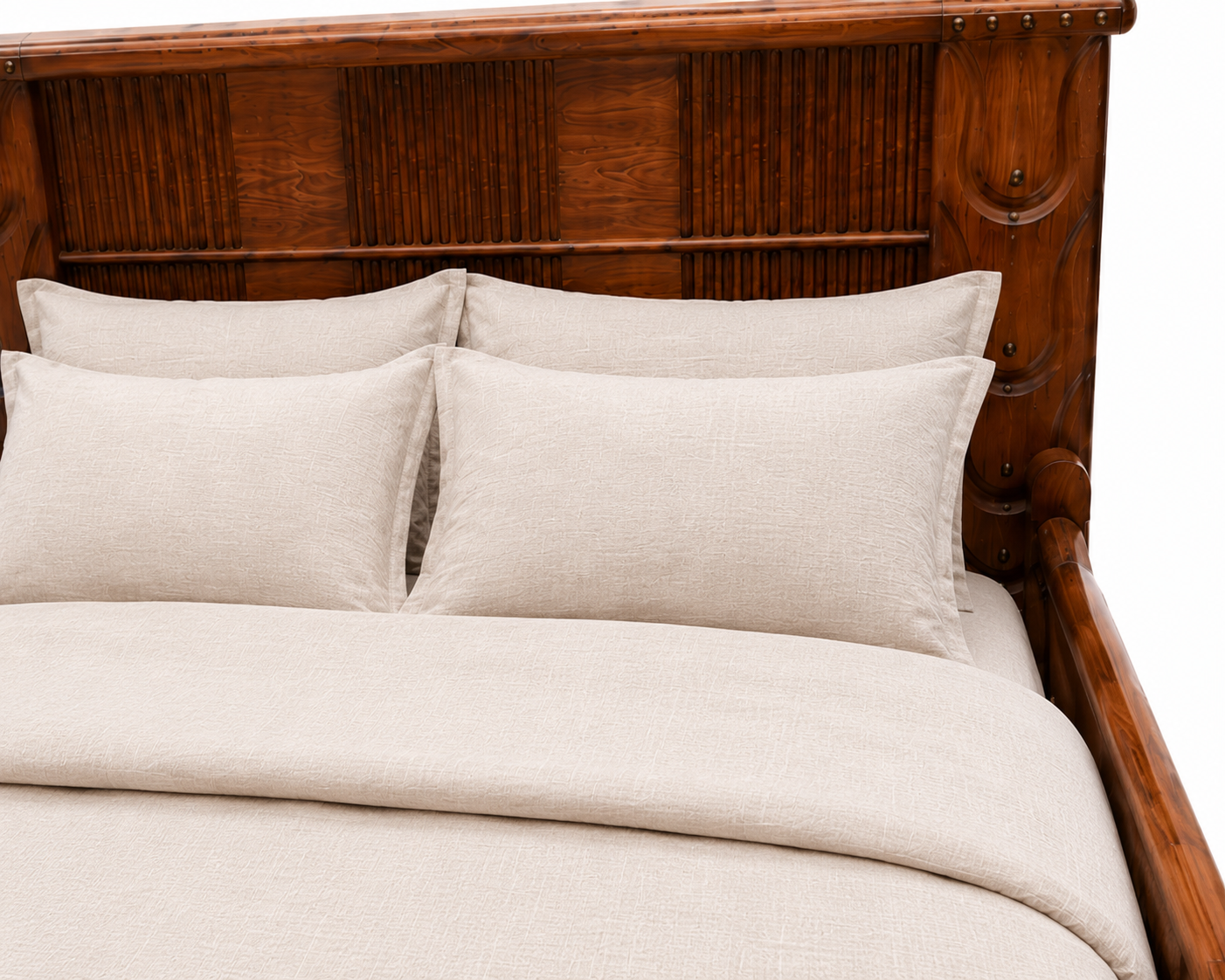 5 by 6 Jabari Bed Frame: Msasa Canopy — handcrafted African furniture by Vejo furniture  in Kenya (view 4)