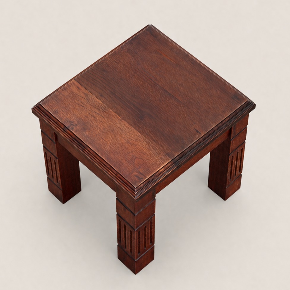 Stool Kifaru Square — handcrafted African furniture by Makey Stays in Kenya (view 2)