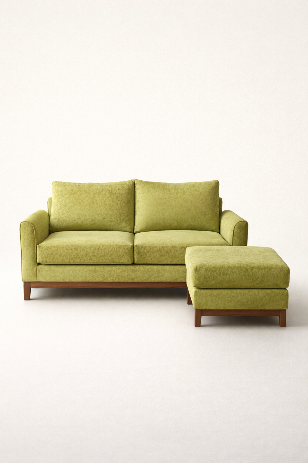 Green 2 Seater Sofa "Nandi" Chaise — handcrafted African furniture by Eq furniture  in Kenya (view 2)
