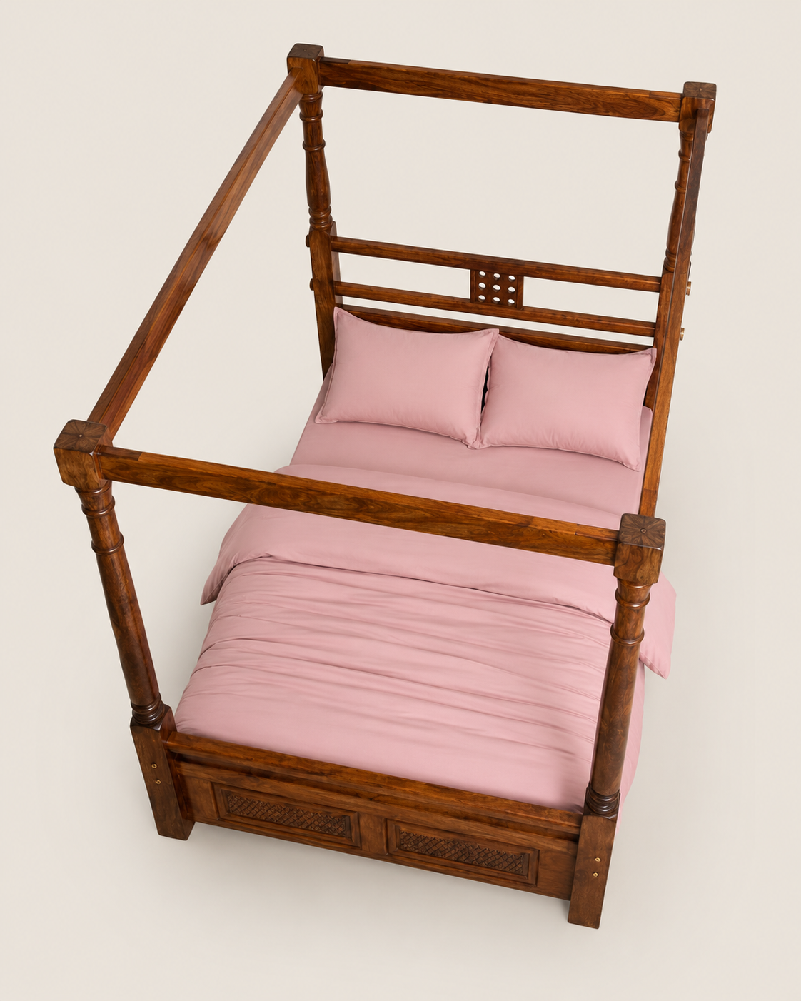 5 by 6 Msiri Canopy Bed — handcrafted African furniture by Harries furniture  in Kenya (view 3)