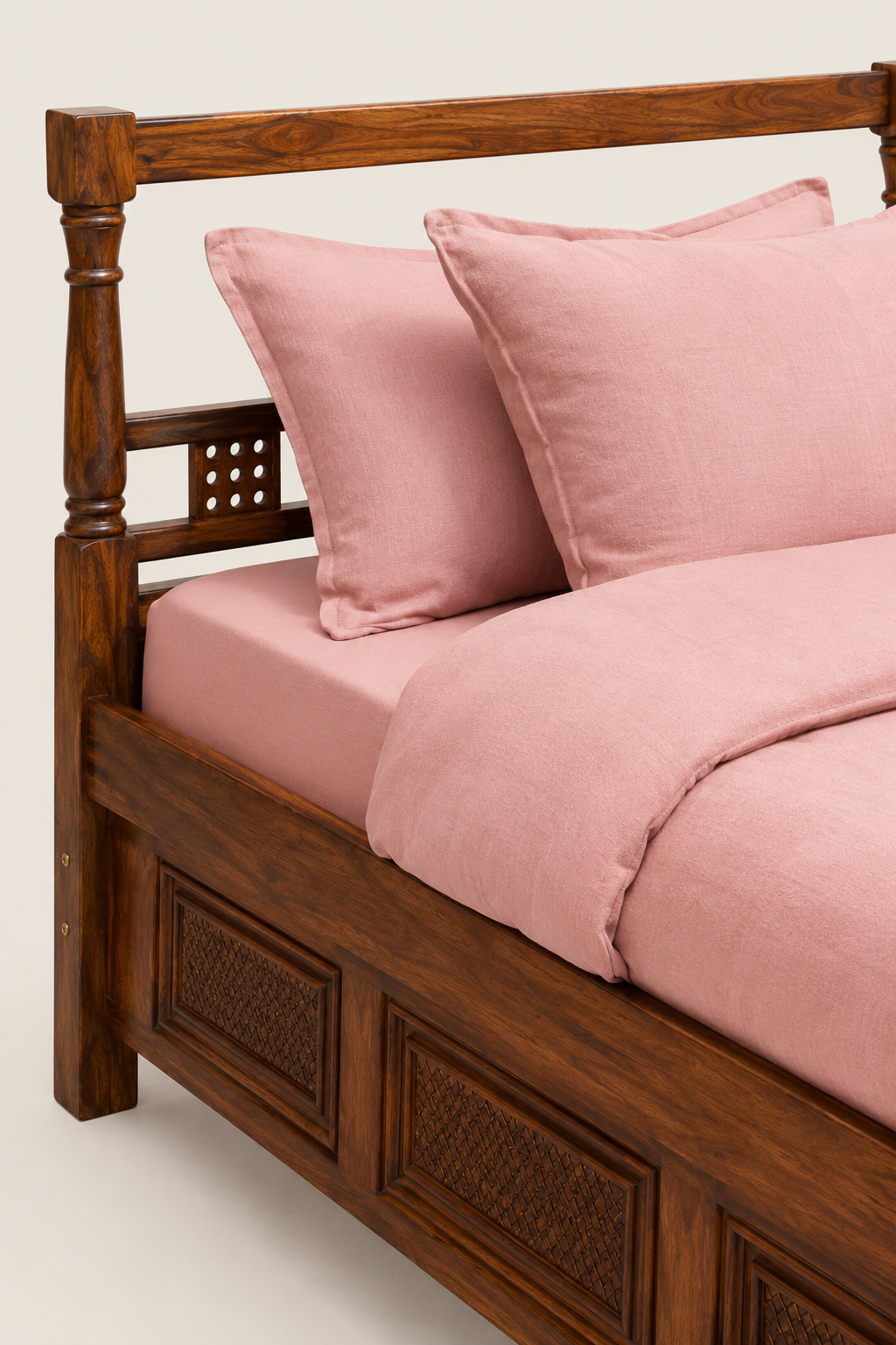 5 by 6 Msiri Canopy Bed — handcrafted African furniture by Harries furniture  in Kenya (view 4)