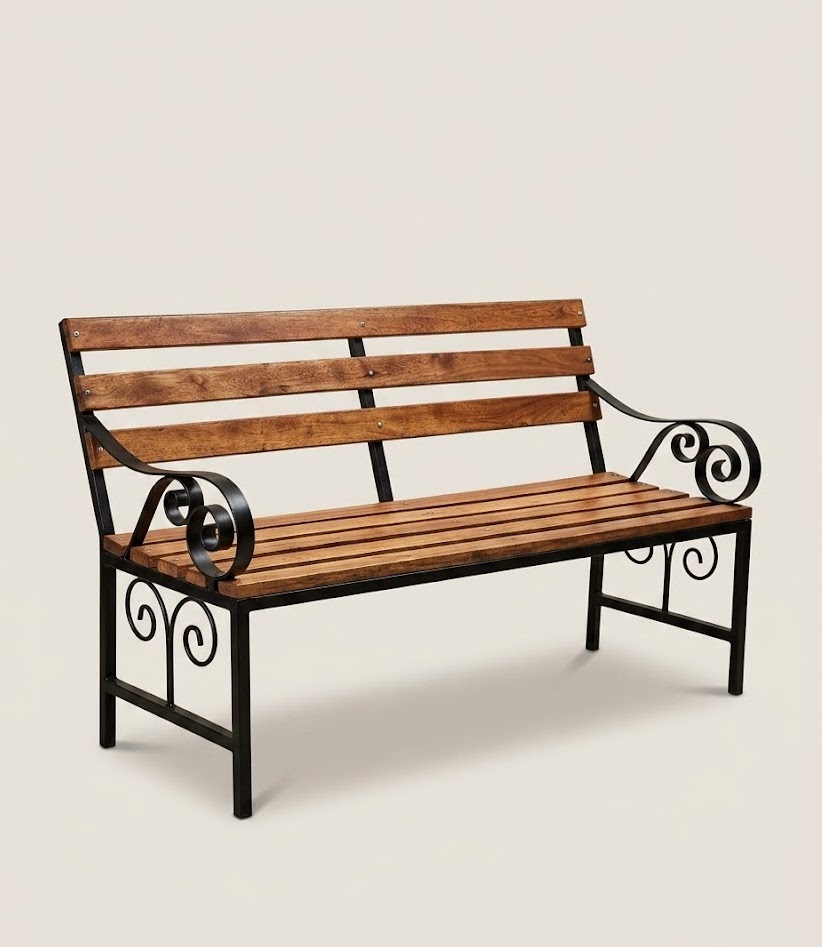 Mbili Outdoor Bench — handcrafted African outdoor by JB.masaku in Kenya