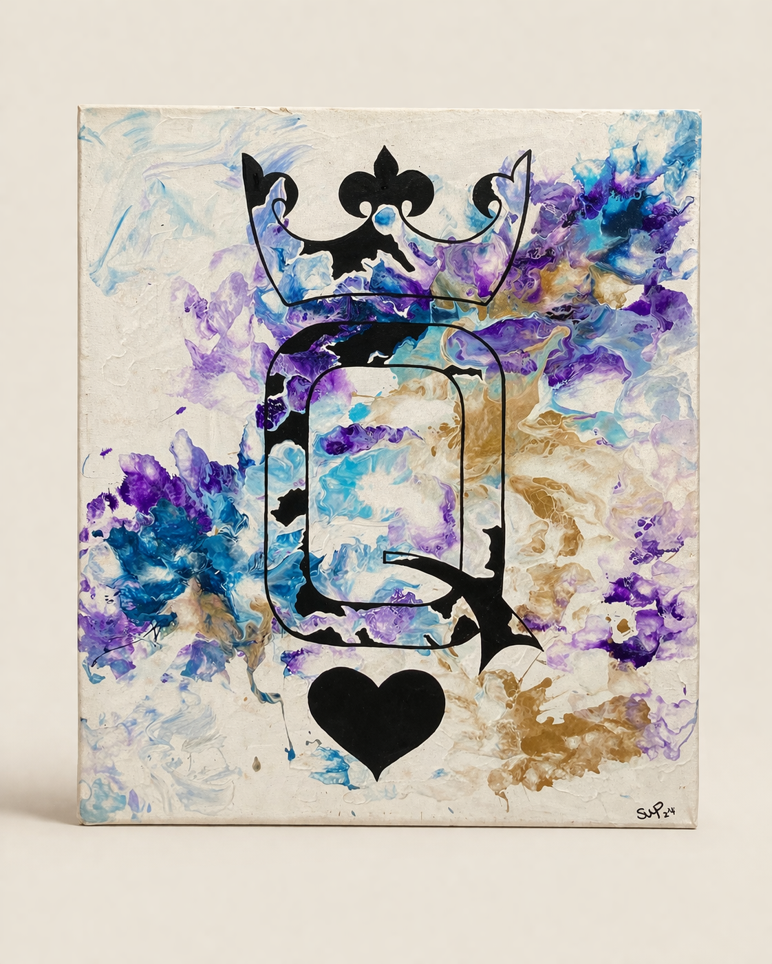 King & Queen Series (paint) Mapendo Wall Art — handcrafted African furniture by FashonistarGallery in Kenya (view 2)