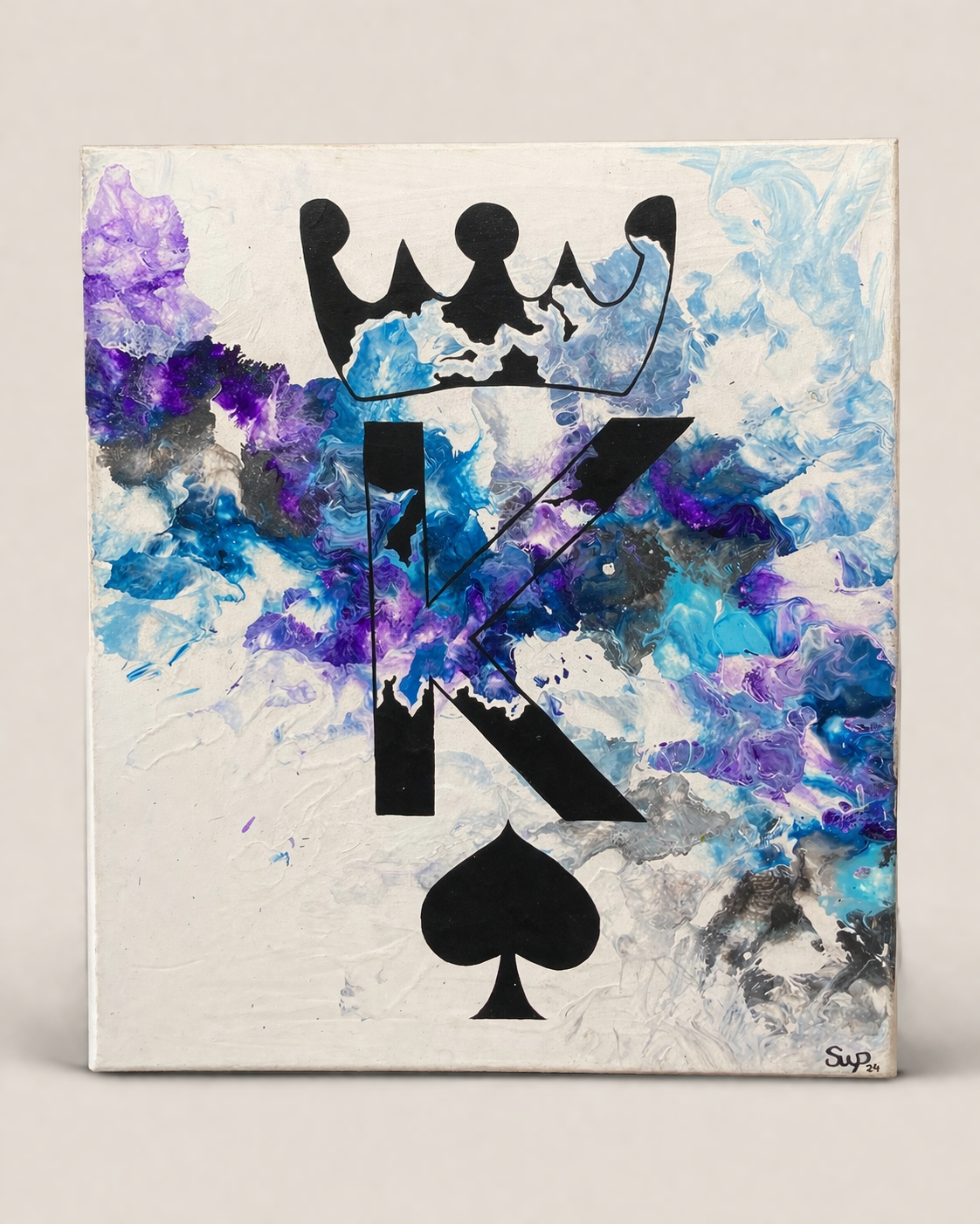 King & Queen Series (paint) Mapendo Wall Art — handcrafted African furniture by FashonistarGallery in Kenya (view 3)