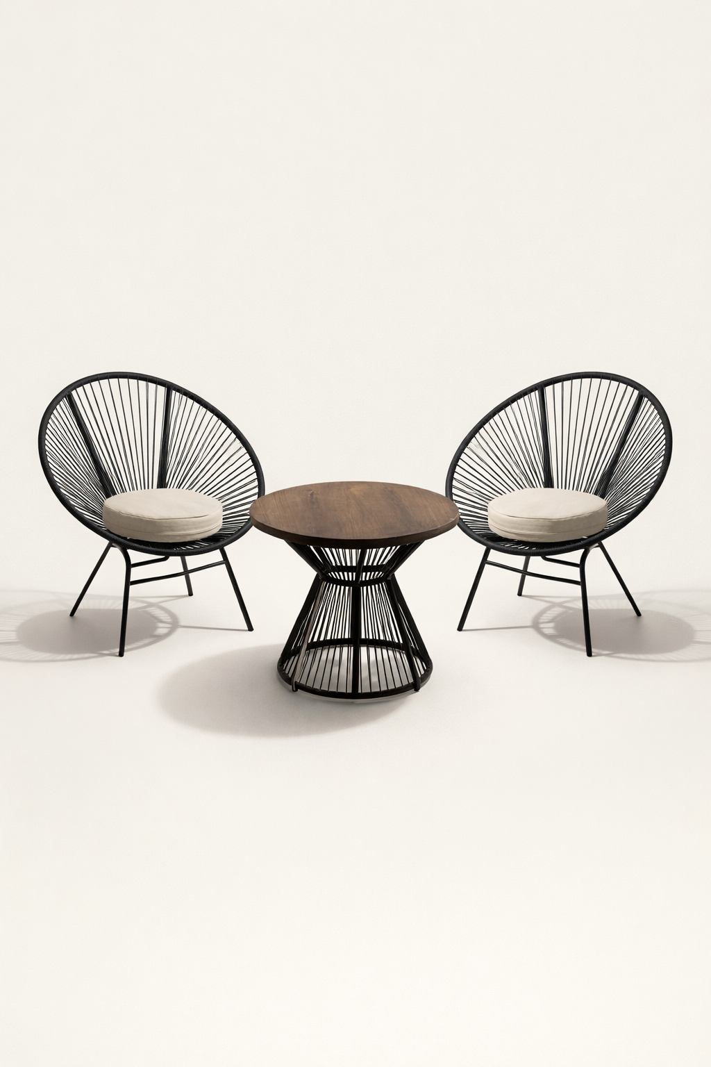 Jua Balcony Black Seat — handcrafted African outdoor by JB.masaku in Kenya