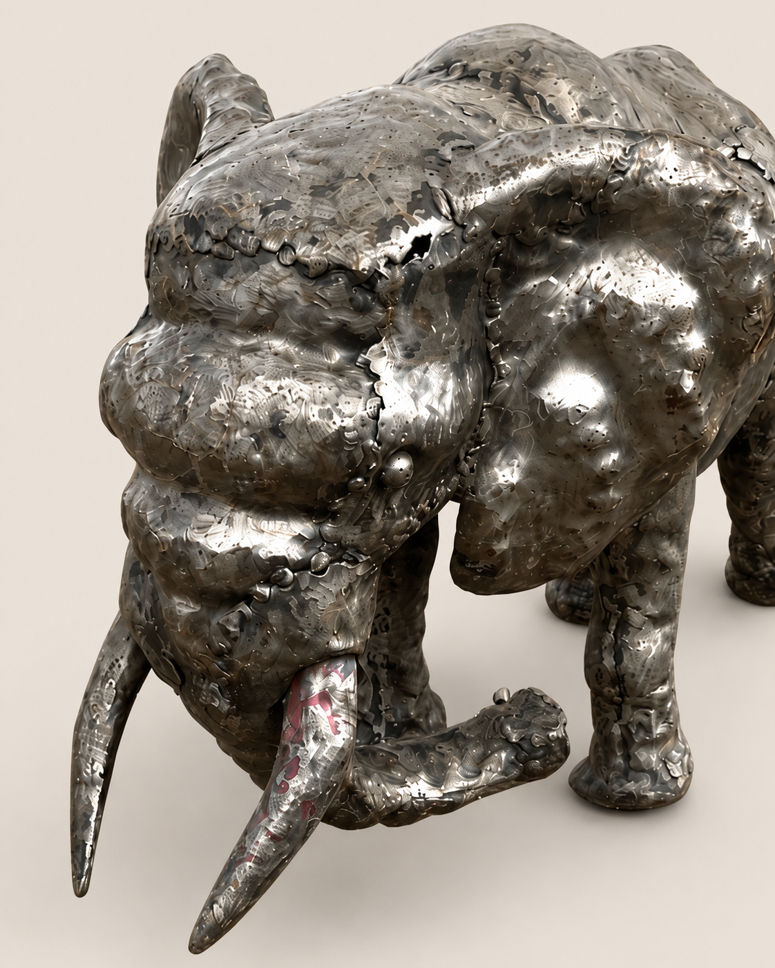 Chadulu Elephant Sculpture — handcrafted African outdoor by LUCZAI SCULPTURE  in Kenya (view 3)
