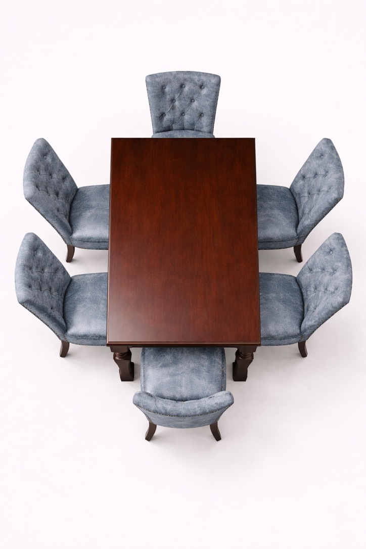 Jua Grandeur Dining Set — handcrafted African furniture by Mwangaza Furniture  in Kenya (view 2)
