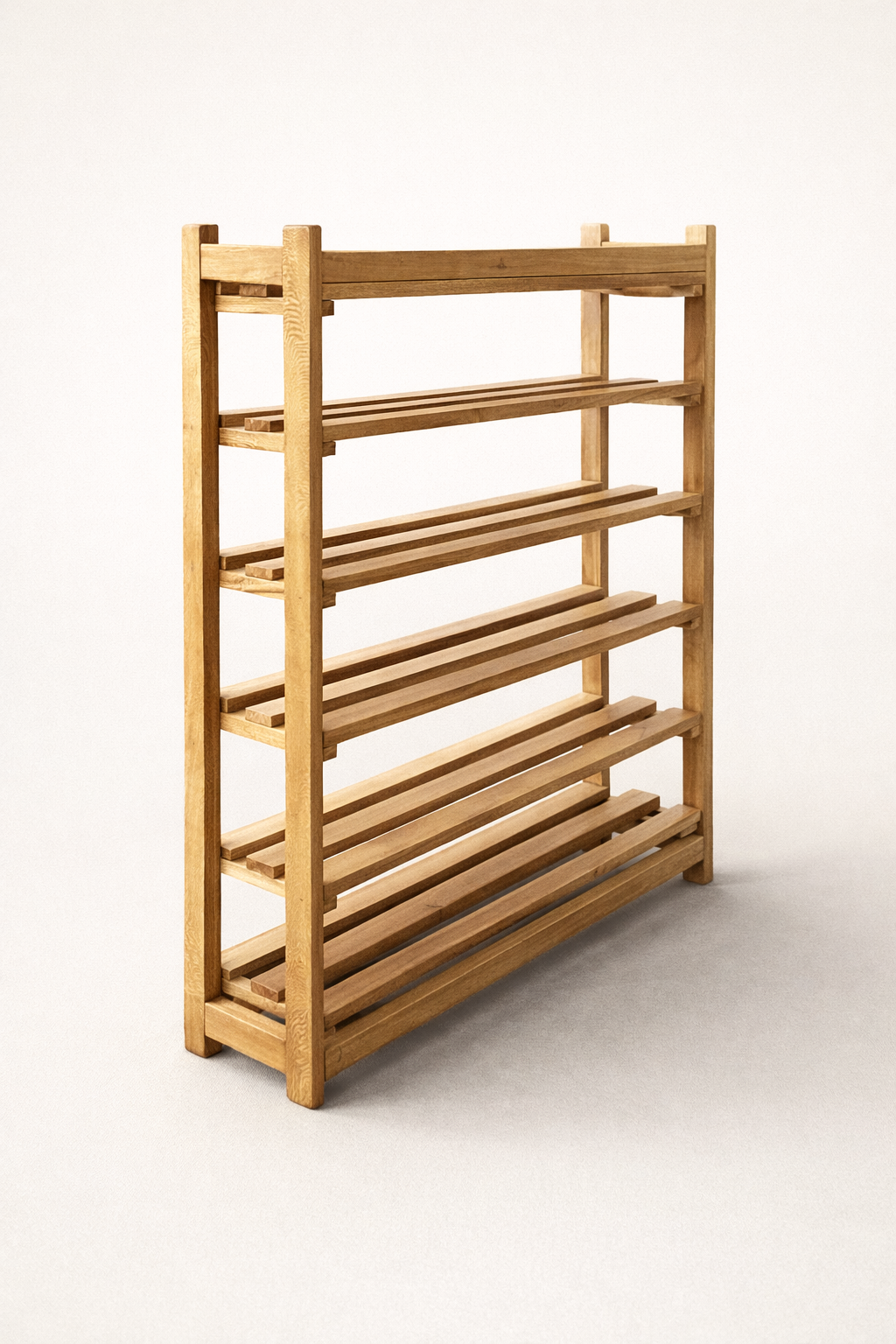Kikonde Shoe Rack — handcrafted African furniture by Sue Woodland furniture in Kenya