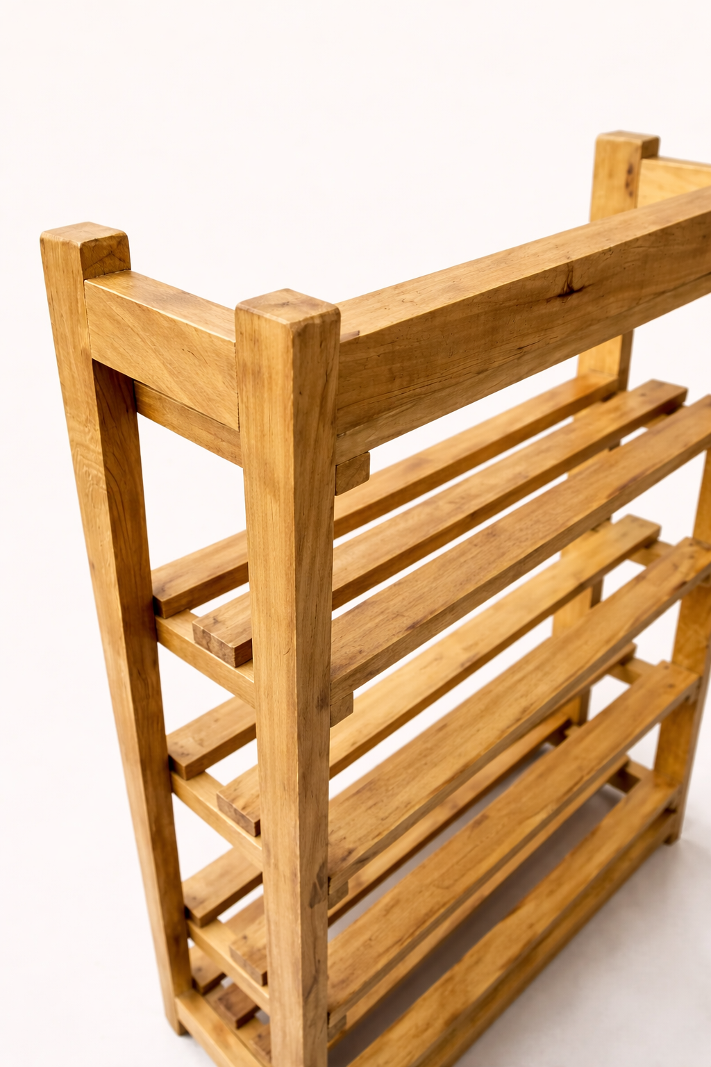 Kikonde Shoe Rack — handcrafted African furniture by Sue Woodland furniture in Kenya (view 3)