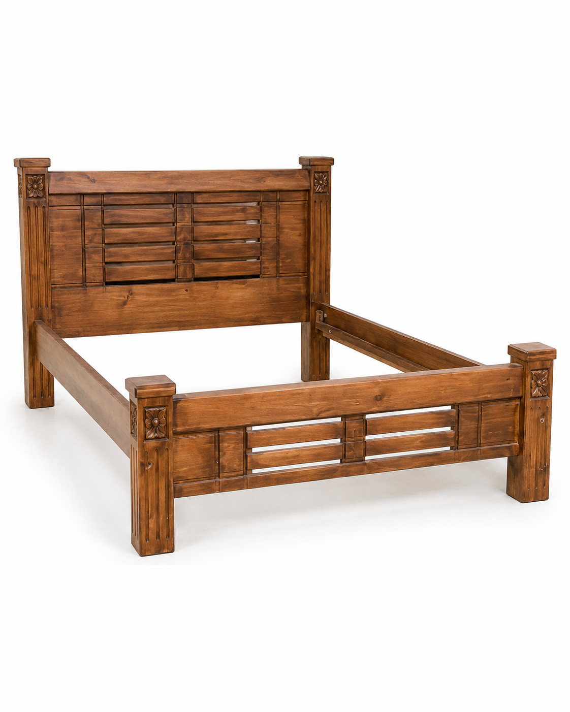 5 by 6 Zeben White Oak Bed — handcrafted African furniture by Gland furniture in Kenya (view 3)