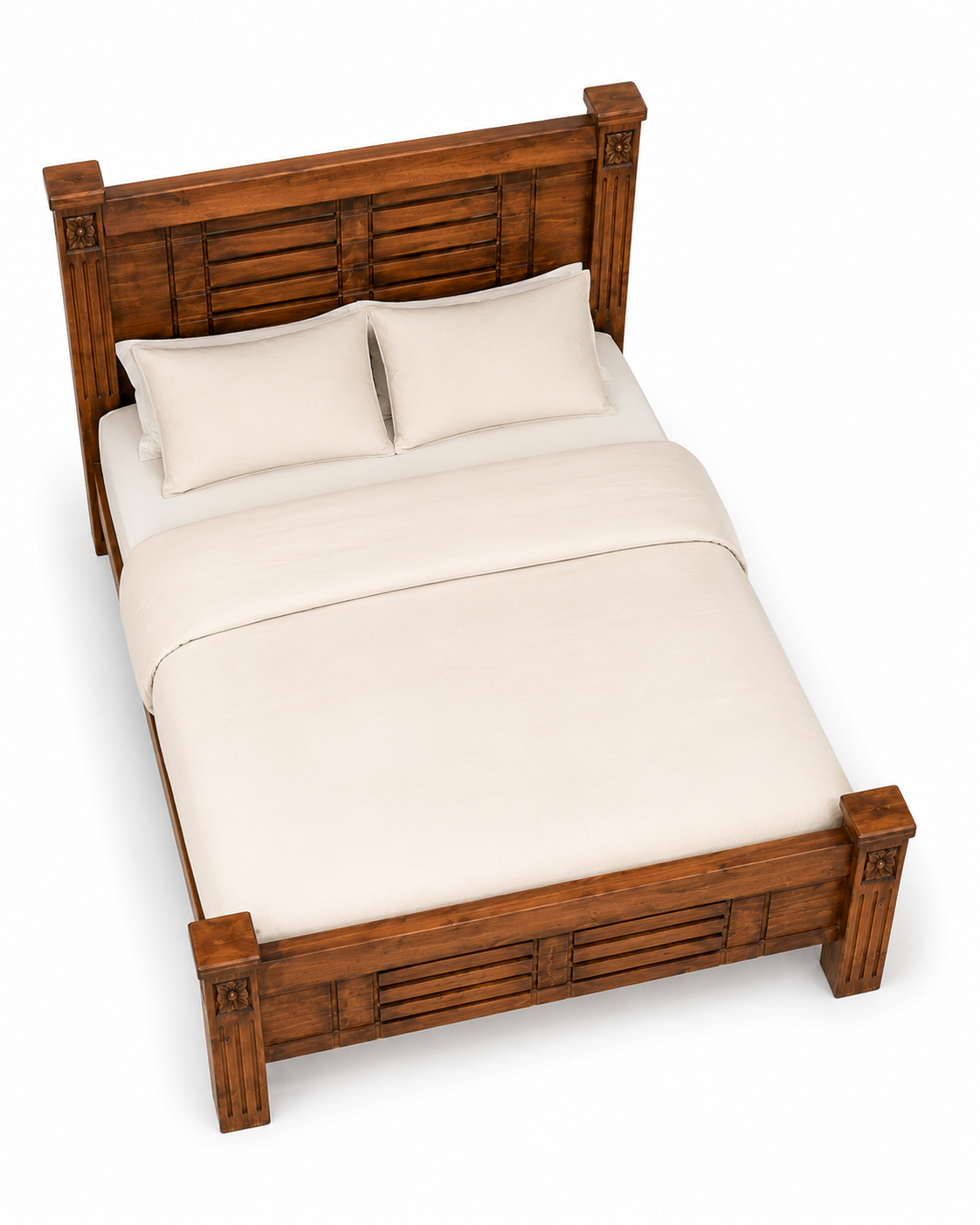 5 by 6 Zeben White Oak Bed — handcrafted African furniture by Gland furniture in Kenya (view 4)
