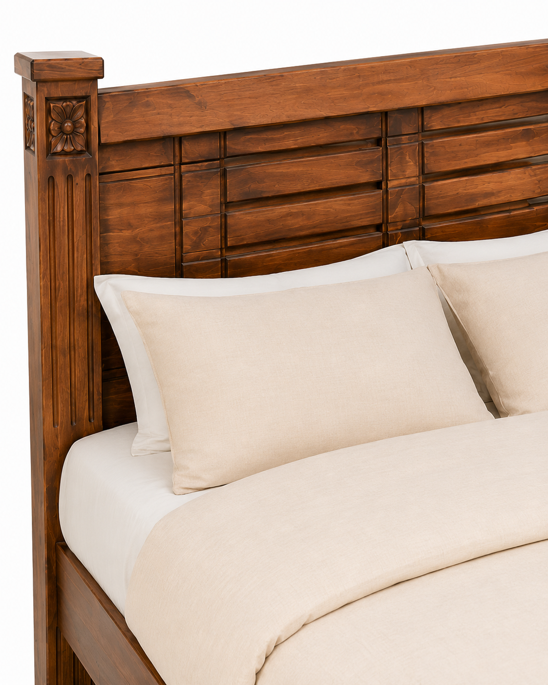 5 by 6 Zeben White Oak Bed — handcrafted African furniture by Gland furniture in Kenya (view 5)