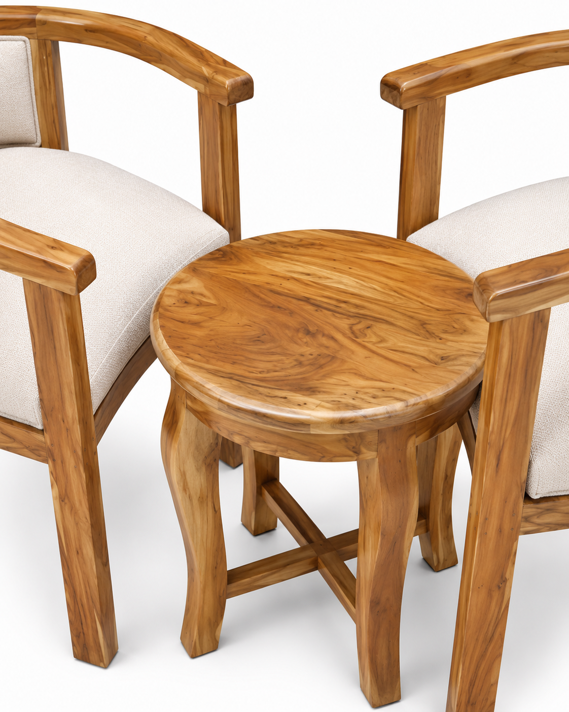 Sanza Teak Conversation Set — handcrafted African outdoor by Philo Furniture centre  in Kenya (view 4)