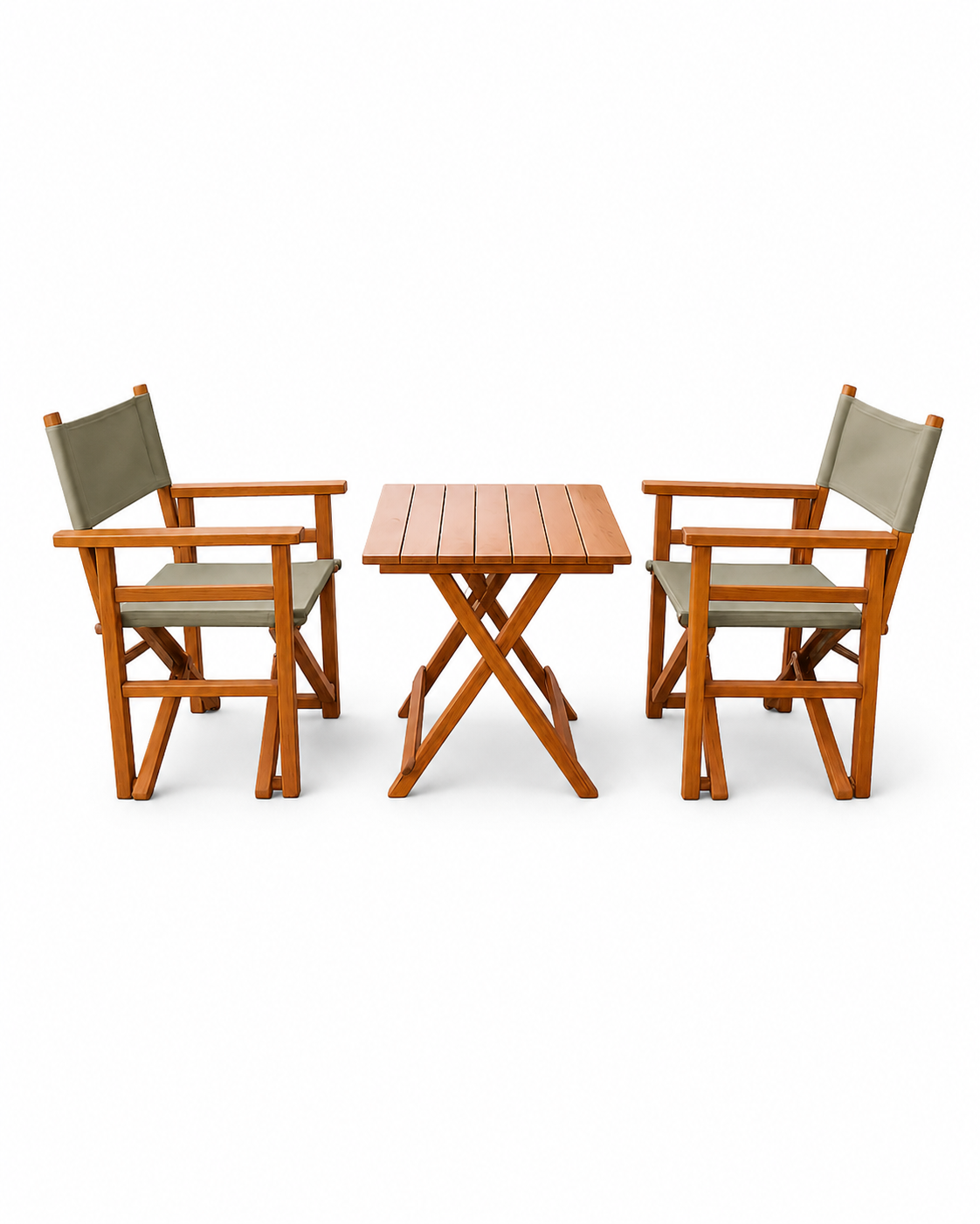 Saba Tatu Outdoor Folding Set — handcrafted African outdoor by Nawiri Furniture in Kenya